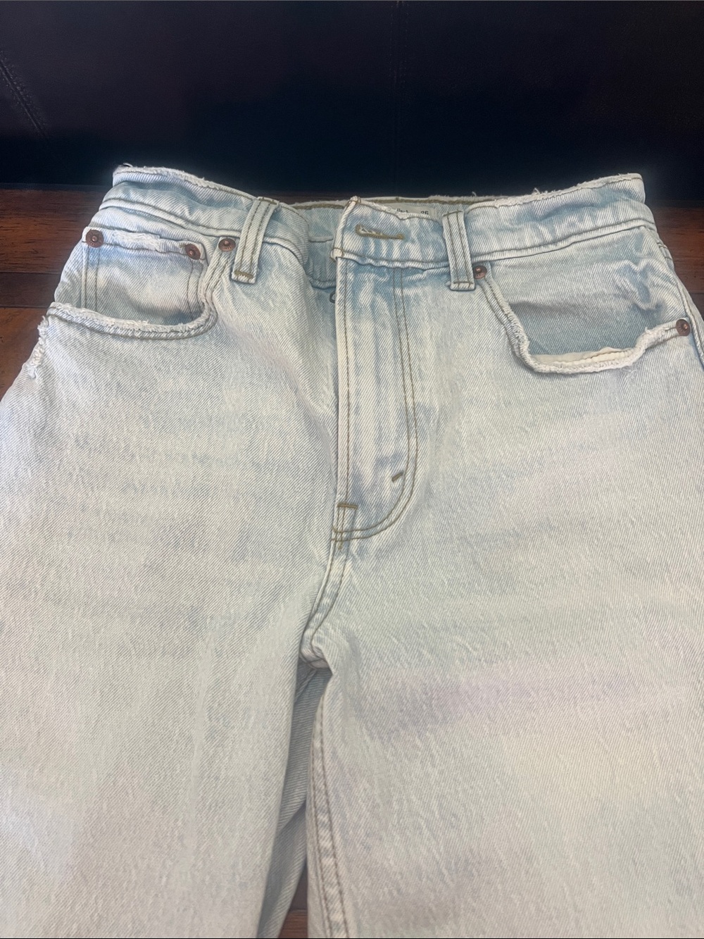 Light Wash Denim Jeans - Classic Straight Fit